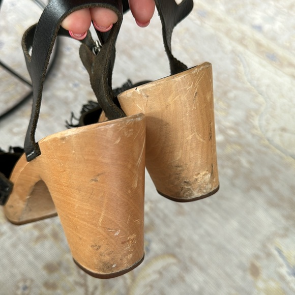 Swedish Hasbeens Fringy Sandal Size 40 - Picture 4 of 7